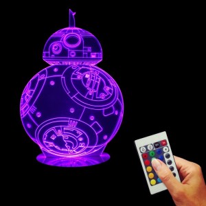 Luz de Noche 3D BB8 Star Wars